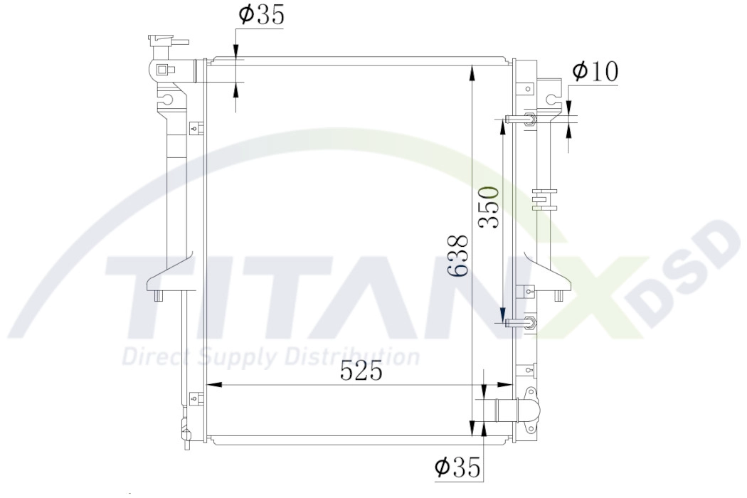 Radiator, engine cooling (RD709007)