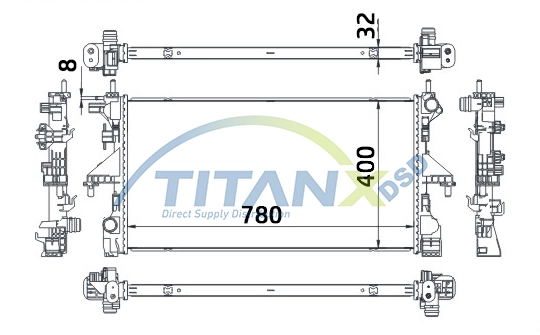 Radiator, engine cooling (RD359026)