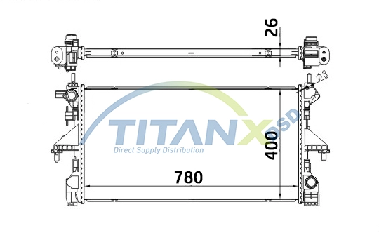 Radiator, engine cooling (RD359003)