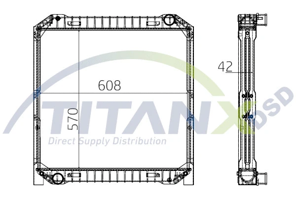 Radiator, engine cooling (RX159008)