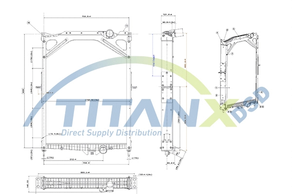Radiator, engine cooling (RX129003)