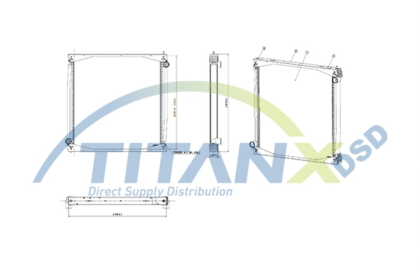 Radiator, engine cooling (RX149001)