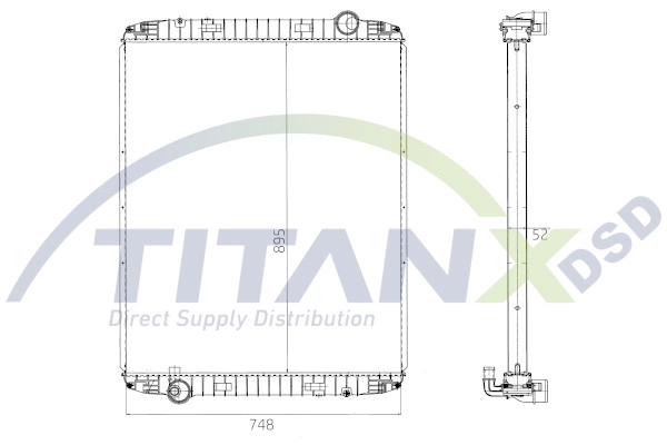 Radiator, engine cooling (RX159024)