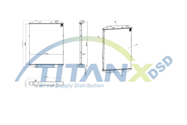 Radiator, engine cooling (RX159028)