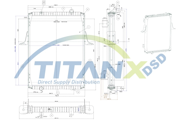 Radiator, engine cooling (RX169005)