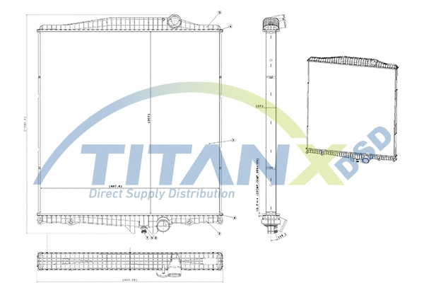 Radiator, engine cooling (RX129016)
