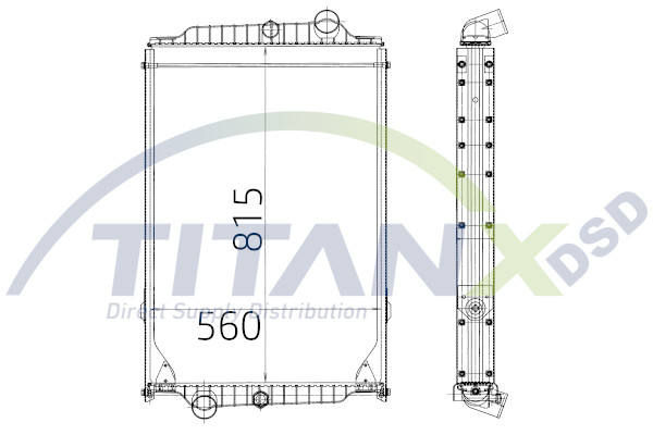 Radiator, engine cooling (RX129007)