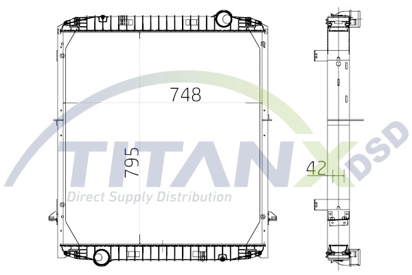 Radiator, engine cooling (RX159017)