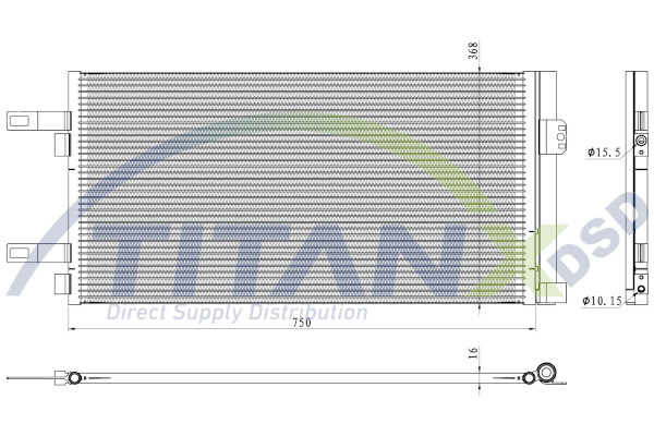 Condenser, air conditioning (CD359007)