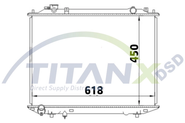 Radiator, engine cooling (RD709020)