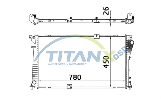 Radiator, engine cooling (RD369001)