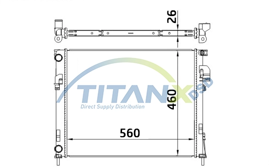 Radiator, engine cooling (RD369014)