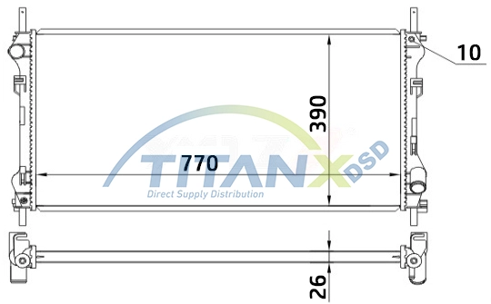 Radiator, engine cooling (RD389013)