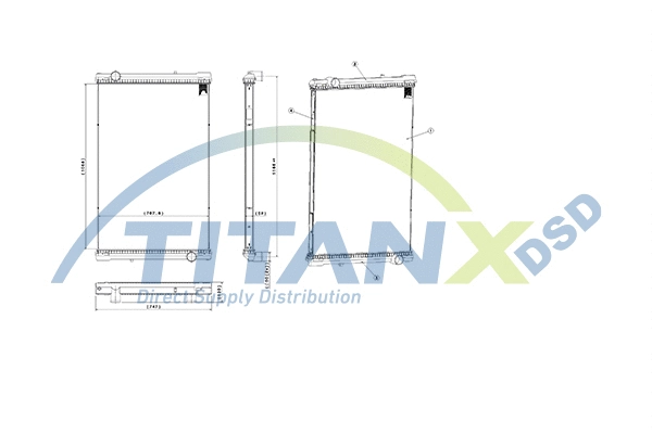 Radiator, engine cooling (RX609005)