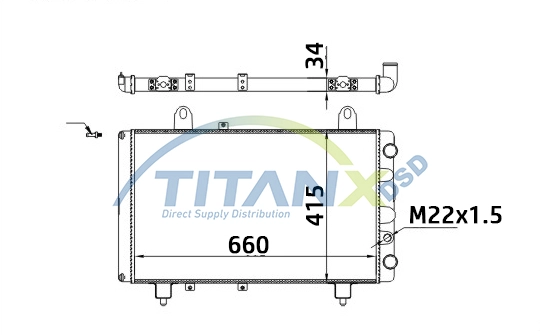 Radiator, engine cooling (RD359020)