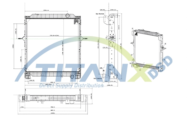Radiator, engine cooling (RX129001)
