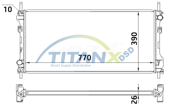 Radiator, engine cooling (RD389012)