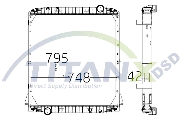 Radiator, engine cooling (RX159011)