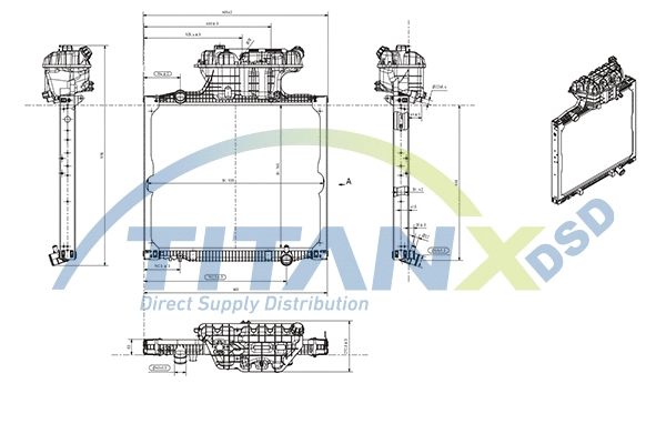 Radiator, engine cooling (RX139001)