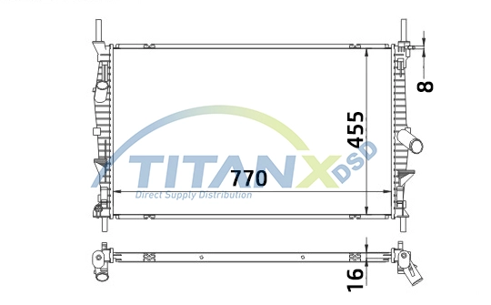 Radiator, engine cooling (RD389004)