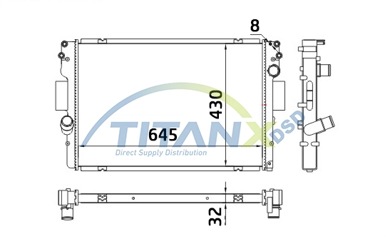 Radiator, engine cooling (RD359009)