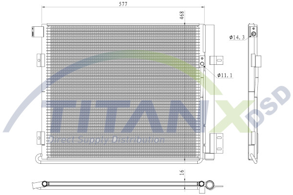 Condenser, air conditioning (CD139004)