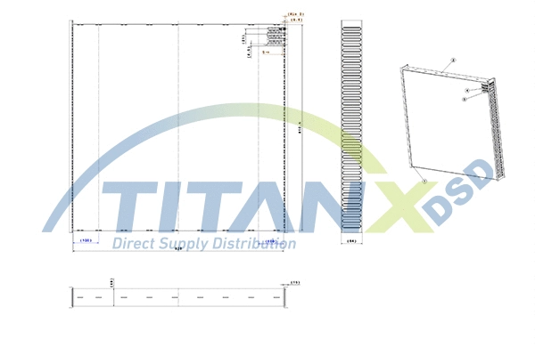 Radiator Core, charge air cooler (AX149001)