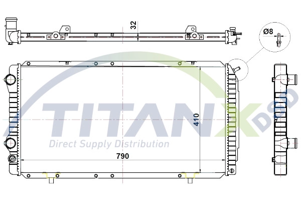 Radiator, engine cooling (RD359032)