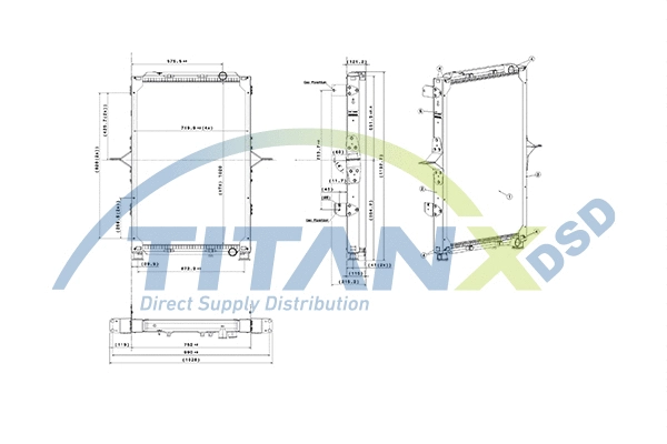 Radiator, engine cooling (RX169008)