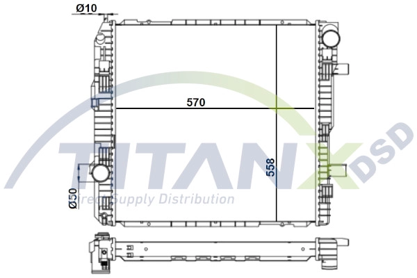 Radiator, engine cooling (RD119016)