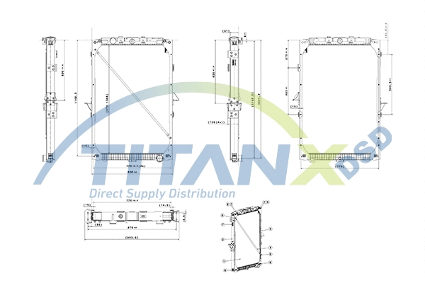 Radiator, engine cooling (RX179002)