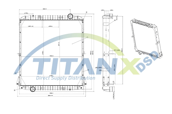 Radiator, engine cooling (RX159020)