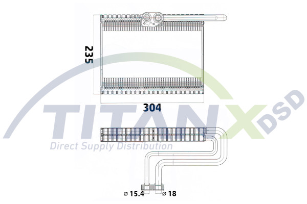Evaporator, air conditioning (EV129003)