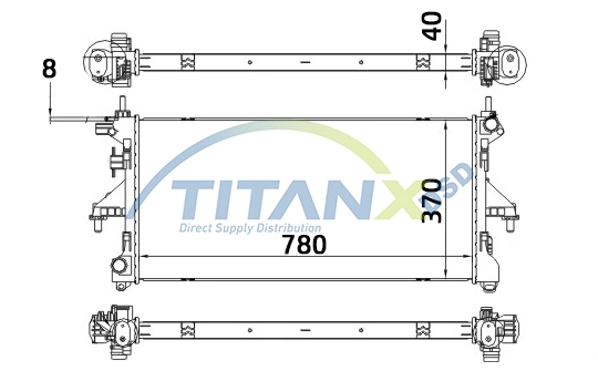 Radiator, engine cooling (RD359028)