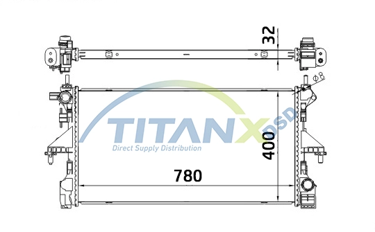 Radiator, engine cooling (RD359004)