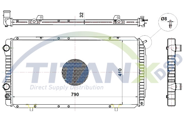 Radiator, engine cooling (RD359011)