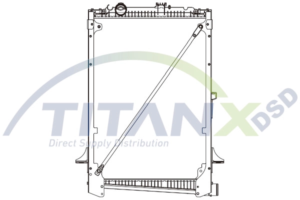 Radiator, engine cooling (RD179008)