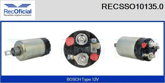 Solenoid Switch, starter (RECSSO10135.0)