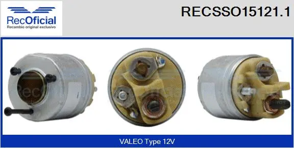 Solenoid Switch, starter (RECSSO15121.1)
