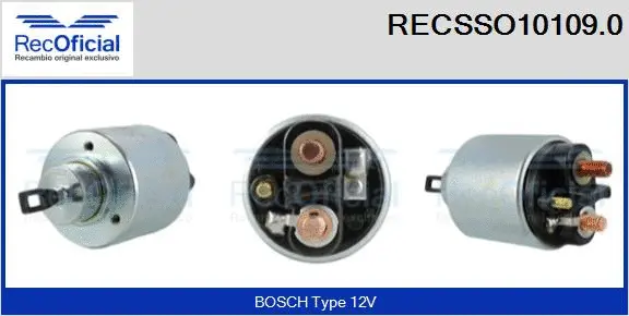 Solenoid Switch, starter (RECSSO10109.0)