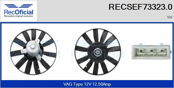 Fan, engine cooling (RECSEF73323.0)