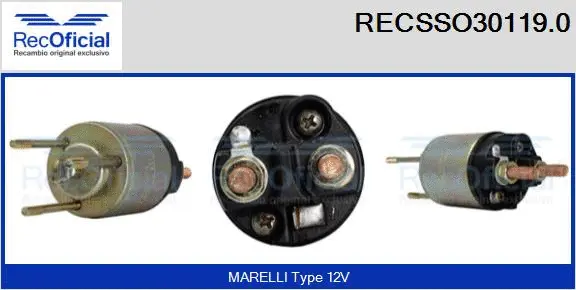 Solenoid Switch, starter (RECSSO30119.0)