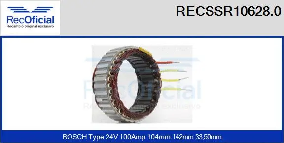Stator, alternator (RECSSR10628.0)