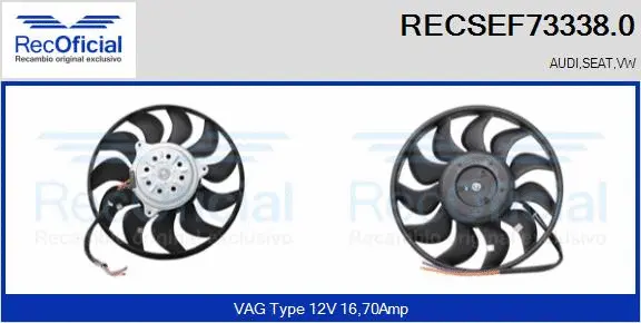 Fan, engine cooling (RECSEF73338.0)