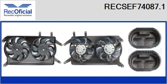 Electric Motor, radiator fan (RECSEF74087.1)