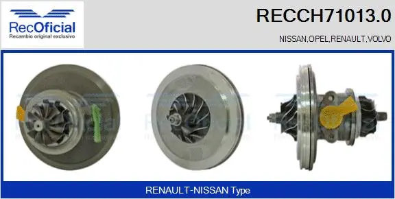 Core assembly, turbocharger (RECCH71013.0)