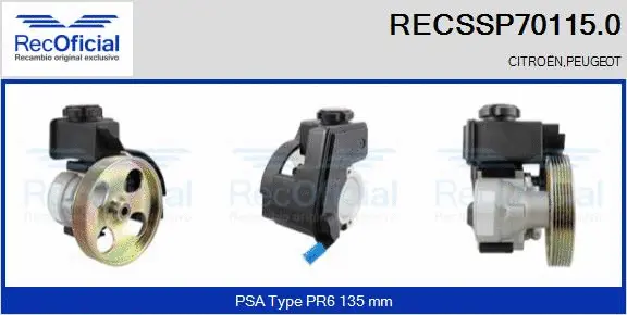 Hydraulic Pump, steering (RECSSP70115.0)