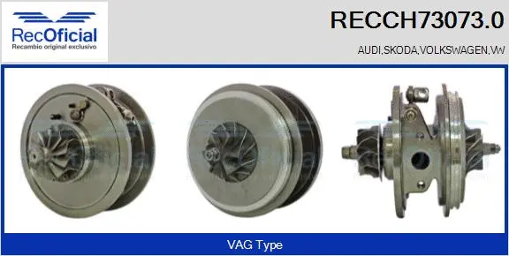 Core assembly, turbocharger (RECCH73073.0)