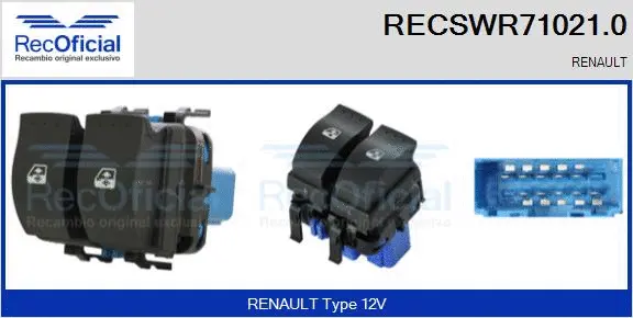 Switch, window regulator (RECSWR71021.0)