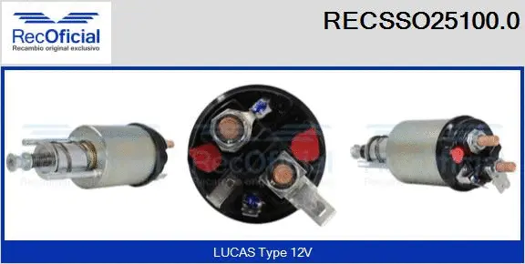 Solenoid Switch, starter (RECSSO25100.0)